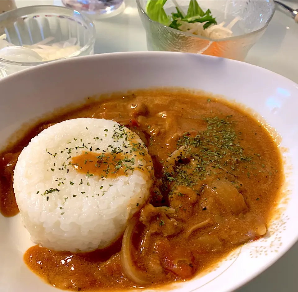 Snapdishの料理写真:今日の夕ご飯 ビーフストロガノフ豚肉バージョン|Snow10さん