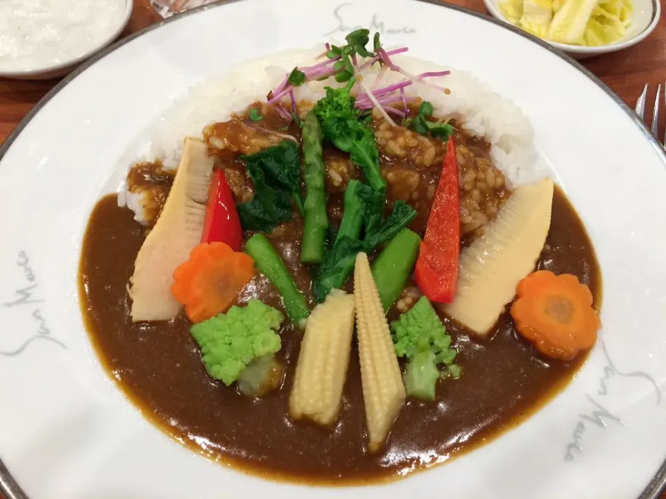 Snapdishの料理写真:春野菜カレー|こうはくまんぼうさん