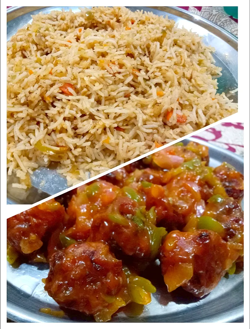 Veg fried rice and Bread Manchurian|avm kitchenさん