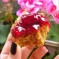 strawberry jam with peanut butter cookies|Rimazohbiさん