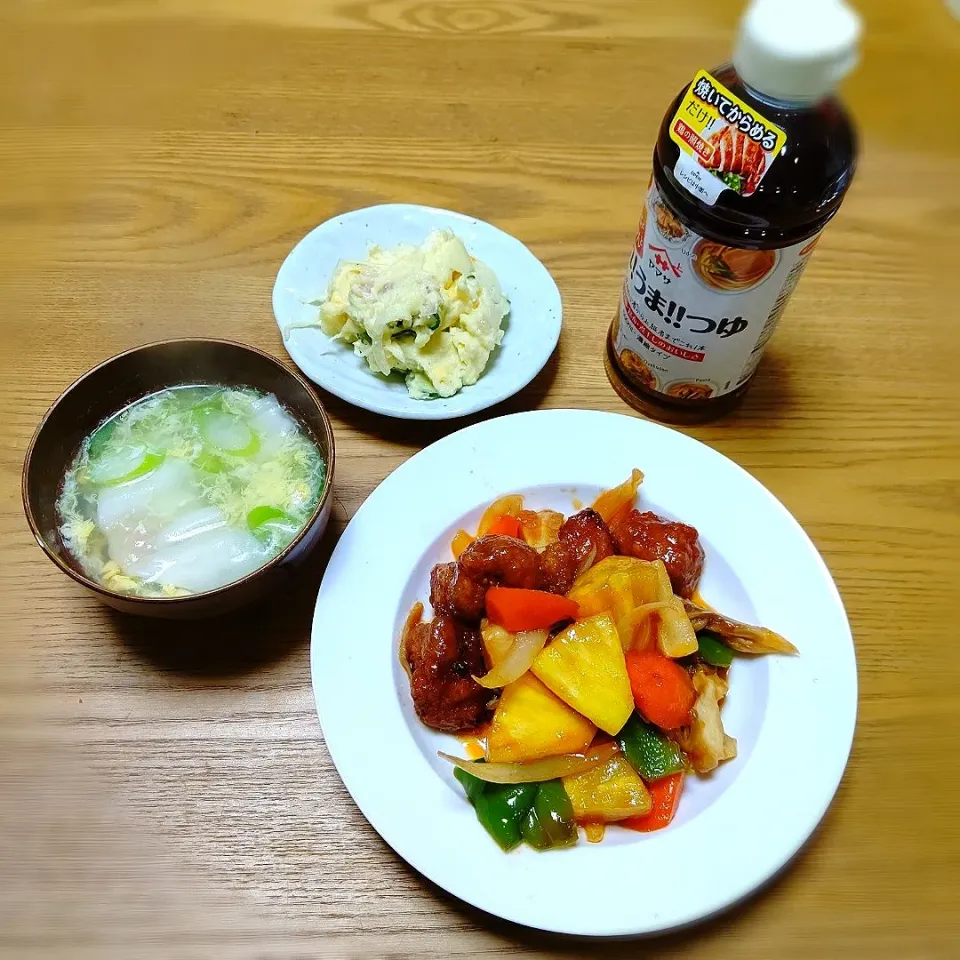 Snapdishの料理写真:『久々酢豚晩ごはん。これ！うま！！つゆ&甘酒コラボで免疫力アップ🎶』|seri-chanさん