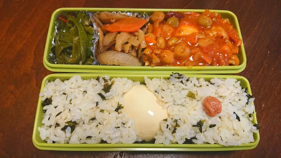 煮卵かくれんぼ弁当(笑)|りょーさん