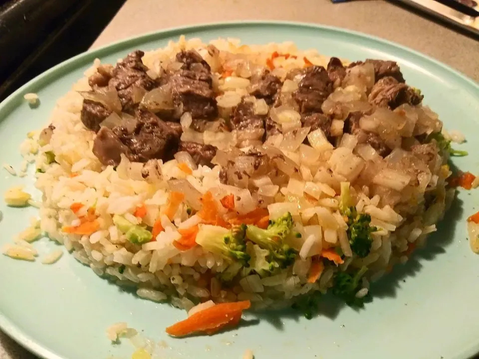 steak rice and veggies|joanna mooreさん