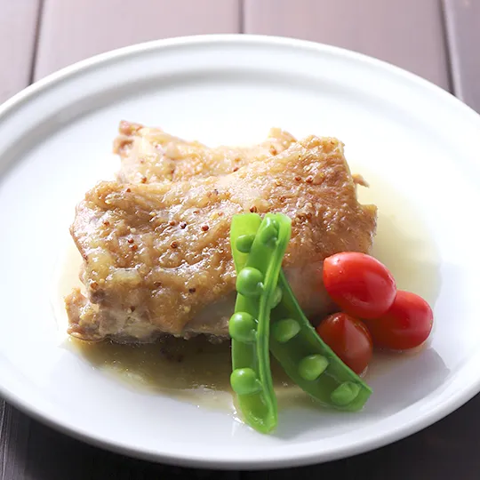 圧力鍋で作った、鶏もも肉と粒マスタードのおろし玉ねぎ煮|Wonder chefさん