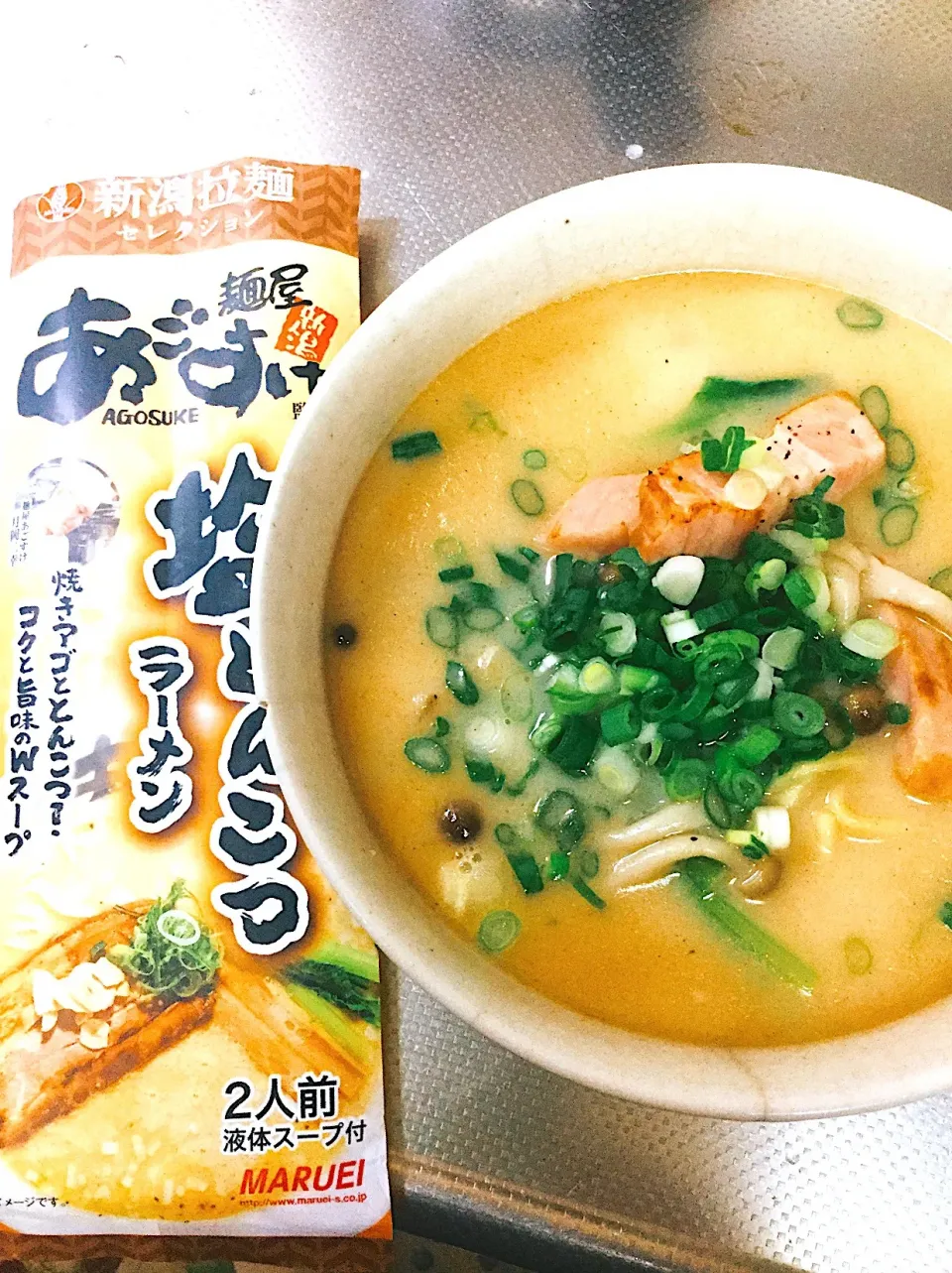 Snapdishの料理写真:あごすけ　塩とんこつラーメン|detsuyoさん