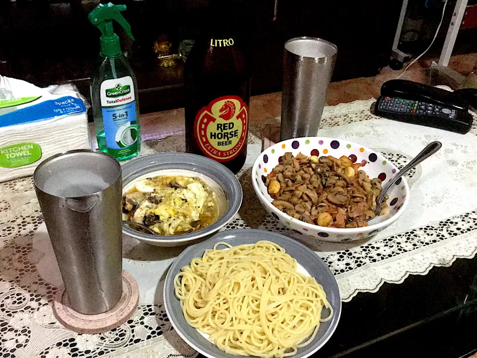 Mushroom and spanish sardines in white pasta|aiko takagiさん