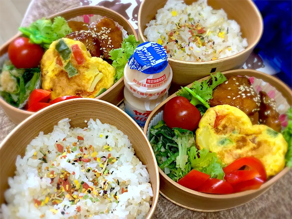 Snapdishの料理写真:今日の夫婦弁⁽⁽ ◟(灬 ˊωˋ 灬)◞ ⁾⁾💕|桃実さん