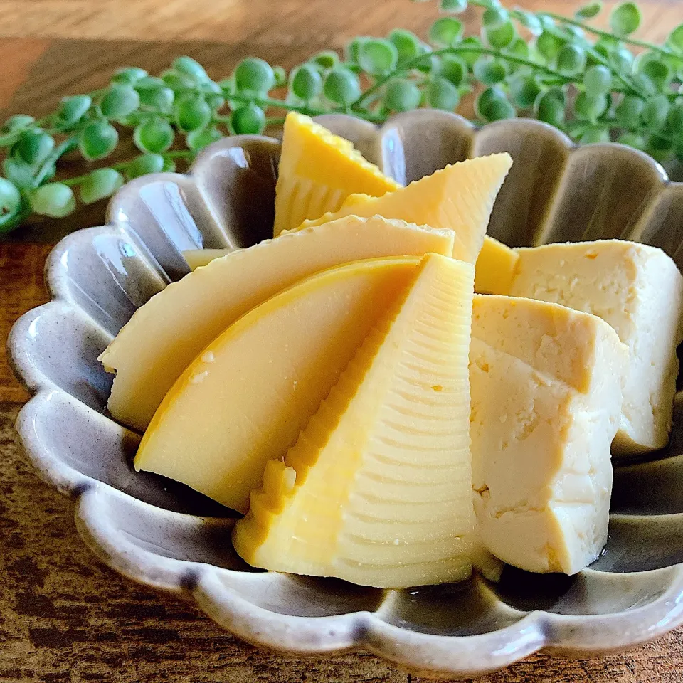 Snapdishの料理写真:たけのことお豆腐の煮物|ユッキーさん