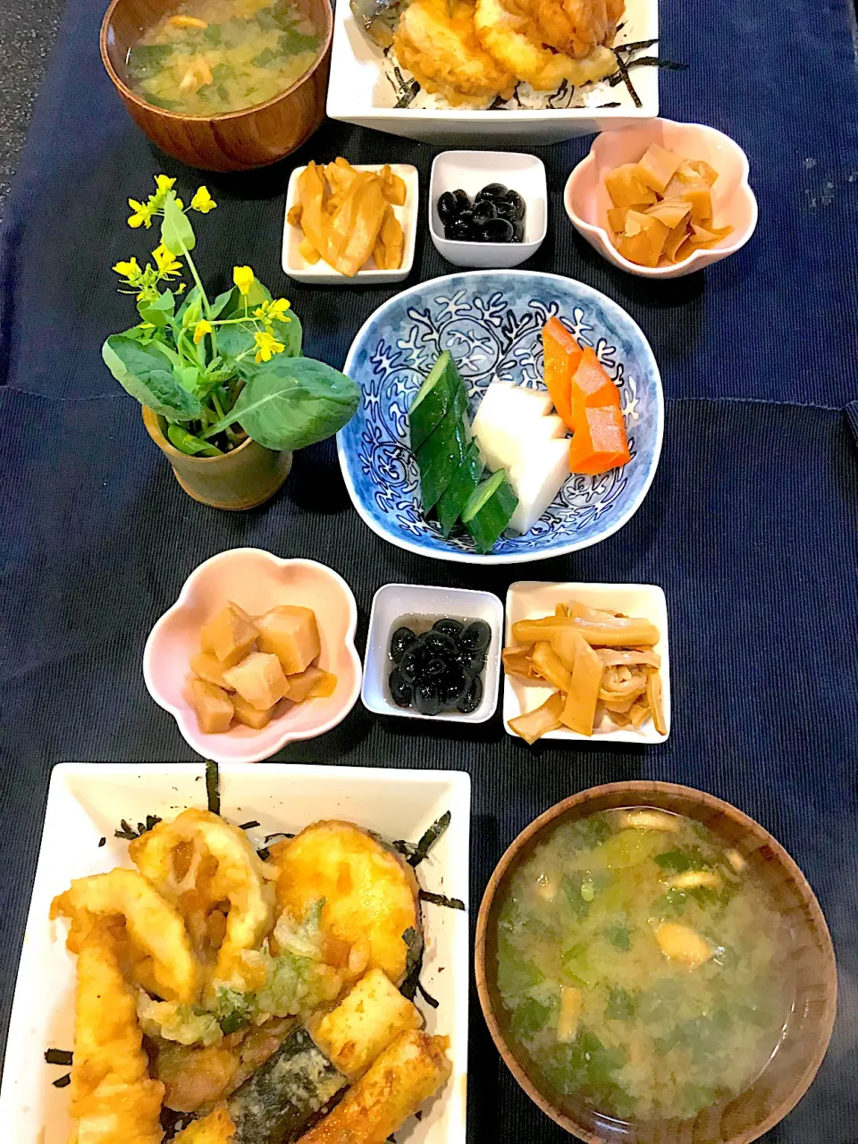 天丼と竹の子角煮、メンマ、竹の子づくし|シュトママさん