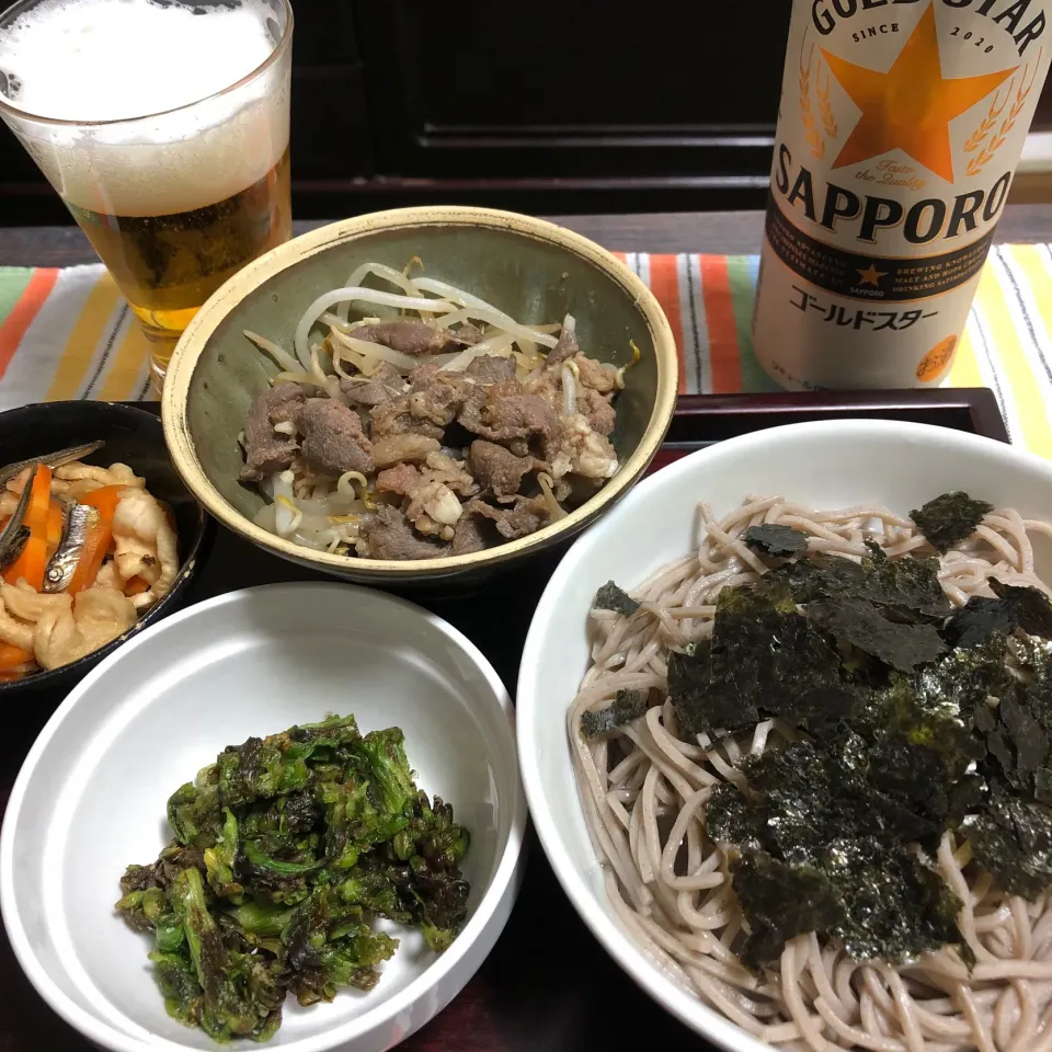 Snapdishの料理写真:もりそば&ジンギスカン|Noriyuki Saitoさん