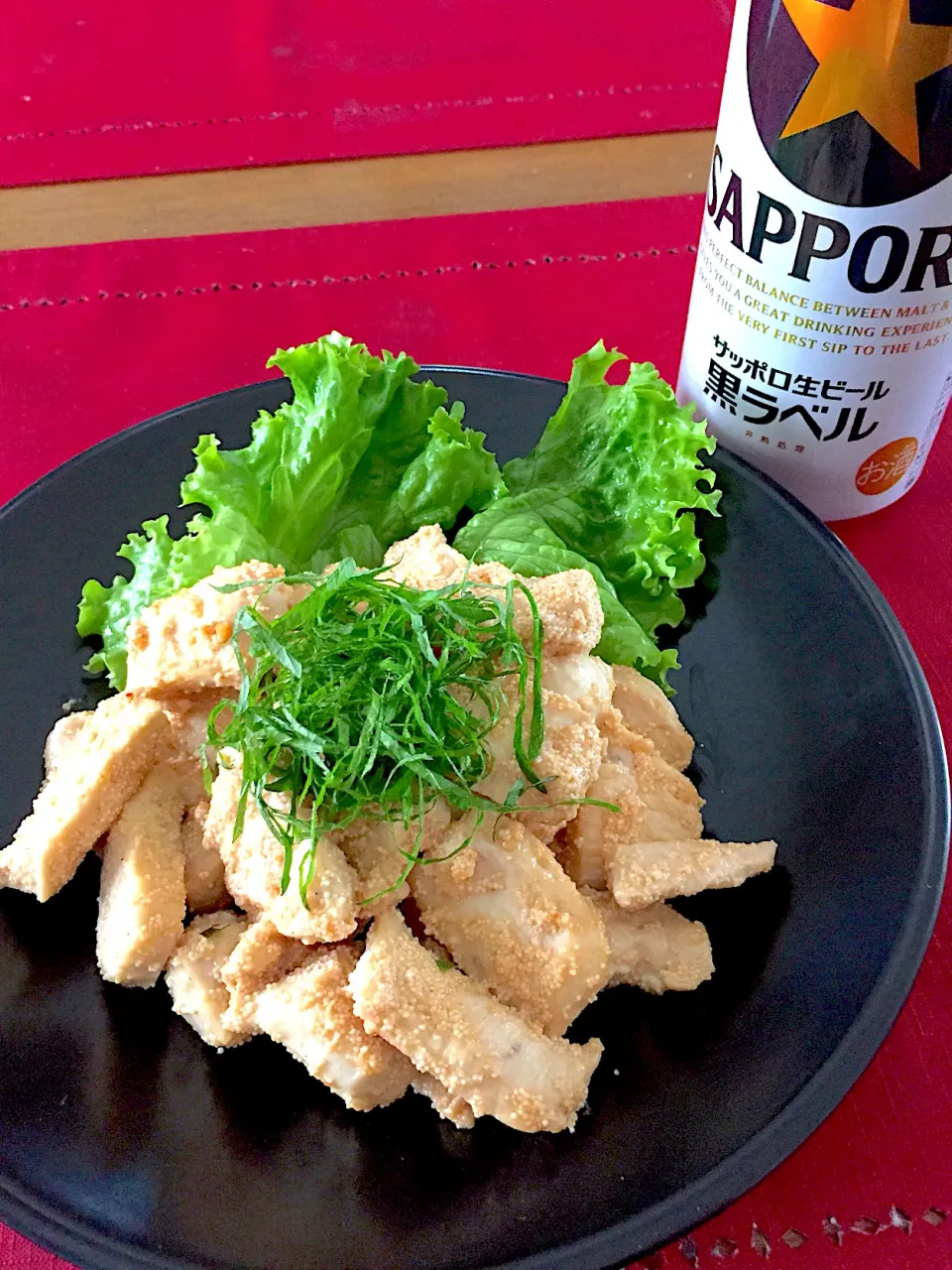 鶏むね肉の明太マヨ炒め🍀|おかちさん