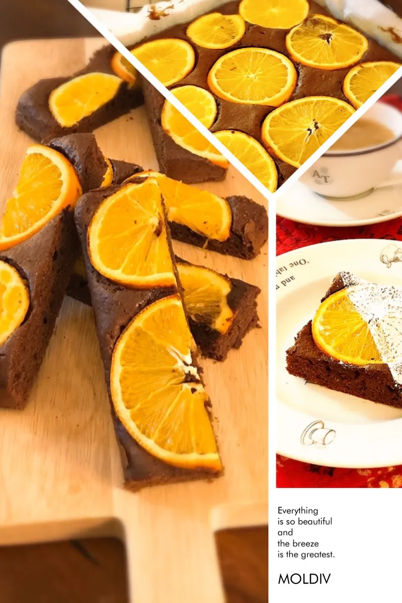 Snapdishの料理写真:Chocolate orange brownies🍊濃厚！チョコ&オレンジブラウニー|🌸Emery Mさん