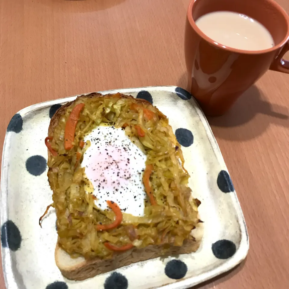 カレーキャベツたまトースト|まいまいさん