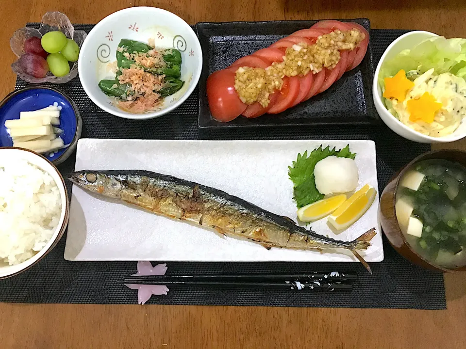 秋刀魚定食|ゆうかさんさん