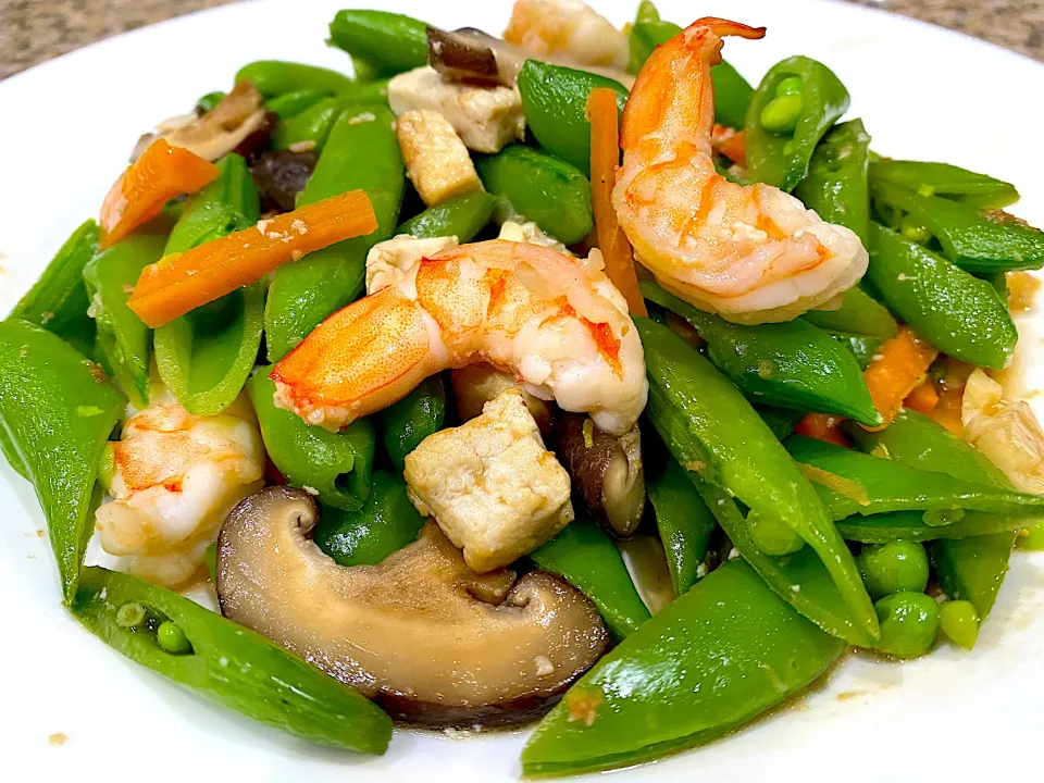 sugars pea with shrimp tofu|Aiwiさん