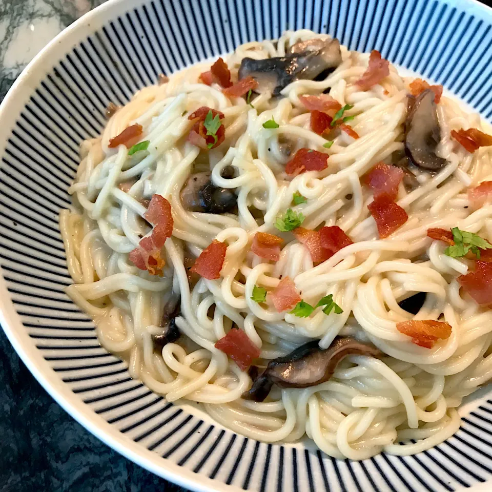 Carbonara with bacon bits|Yvonne C.さん