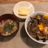 にんにく豚汁、焼肉丼|ともみさん