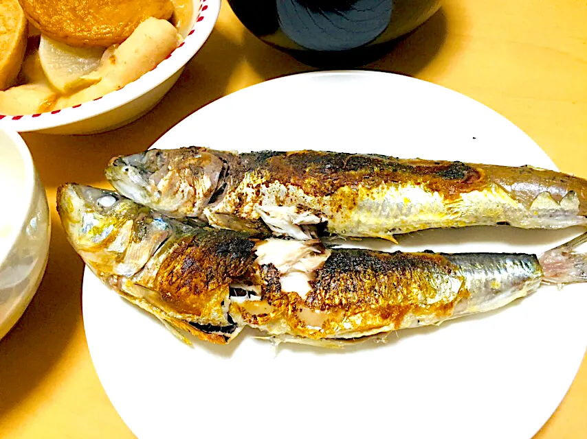 Snapdishの料理写真:単身赴任中の男飯(イワシ🐟)|おおもりの星さん