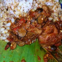 a Nigerian dish called OFADA RICE AND SAUCE common among the Yoruba people|lizziepytさん