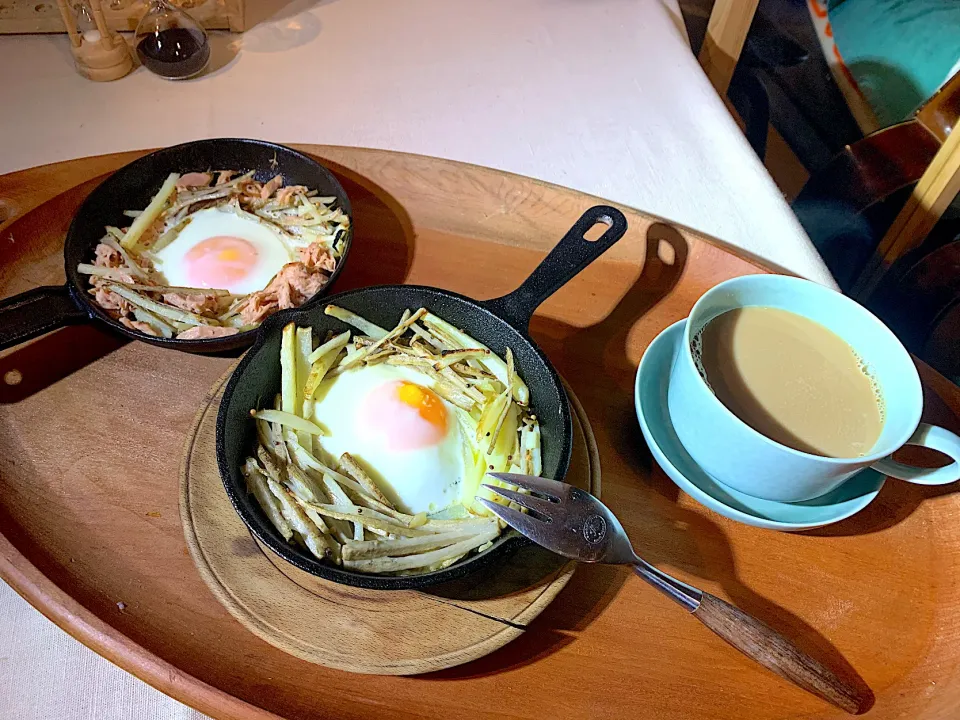 Snapdishの料理写真:Happy easter!! ポテごぼ巣ごもり|KimaLABOさん