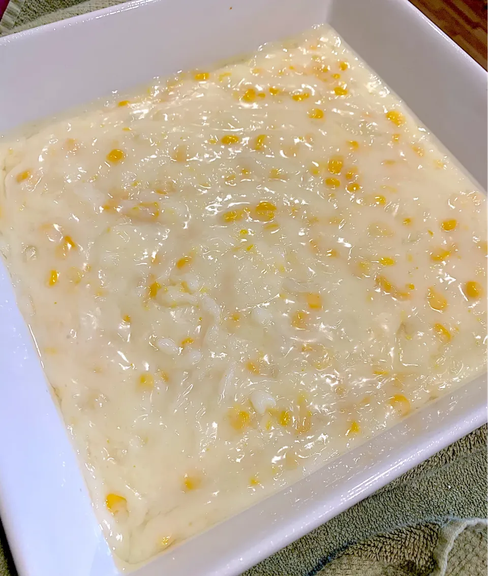 Waiting and setting my maja blanca maiz🌽 coconut corn pudding🌽 before i put the toasted coconut topping🥥|🌺IAnneさん