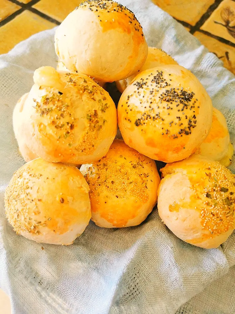 Cheese stuffed bagel balls..|Njluycxさん