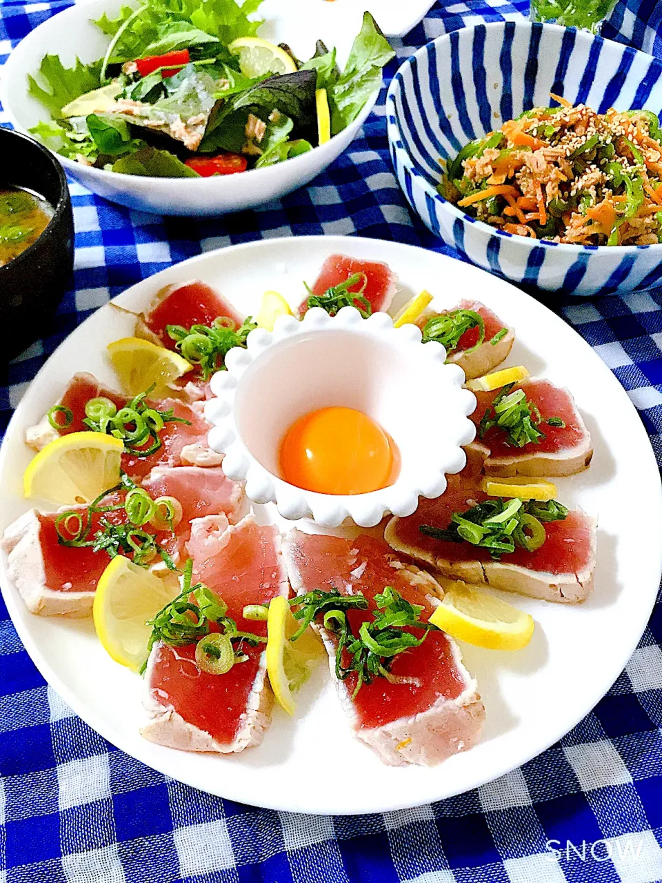 ビンチョウマグロのタタキ〜ごま油と岩塩で〜|オーロラさん