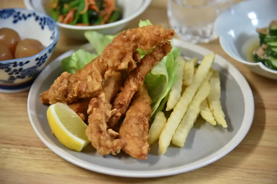 Snapdishの料理写真:ササミの唐揚げ🐔|さな塩さん