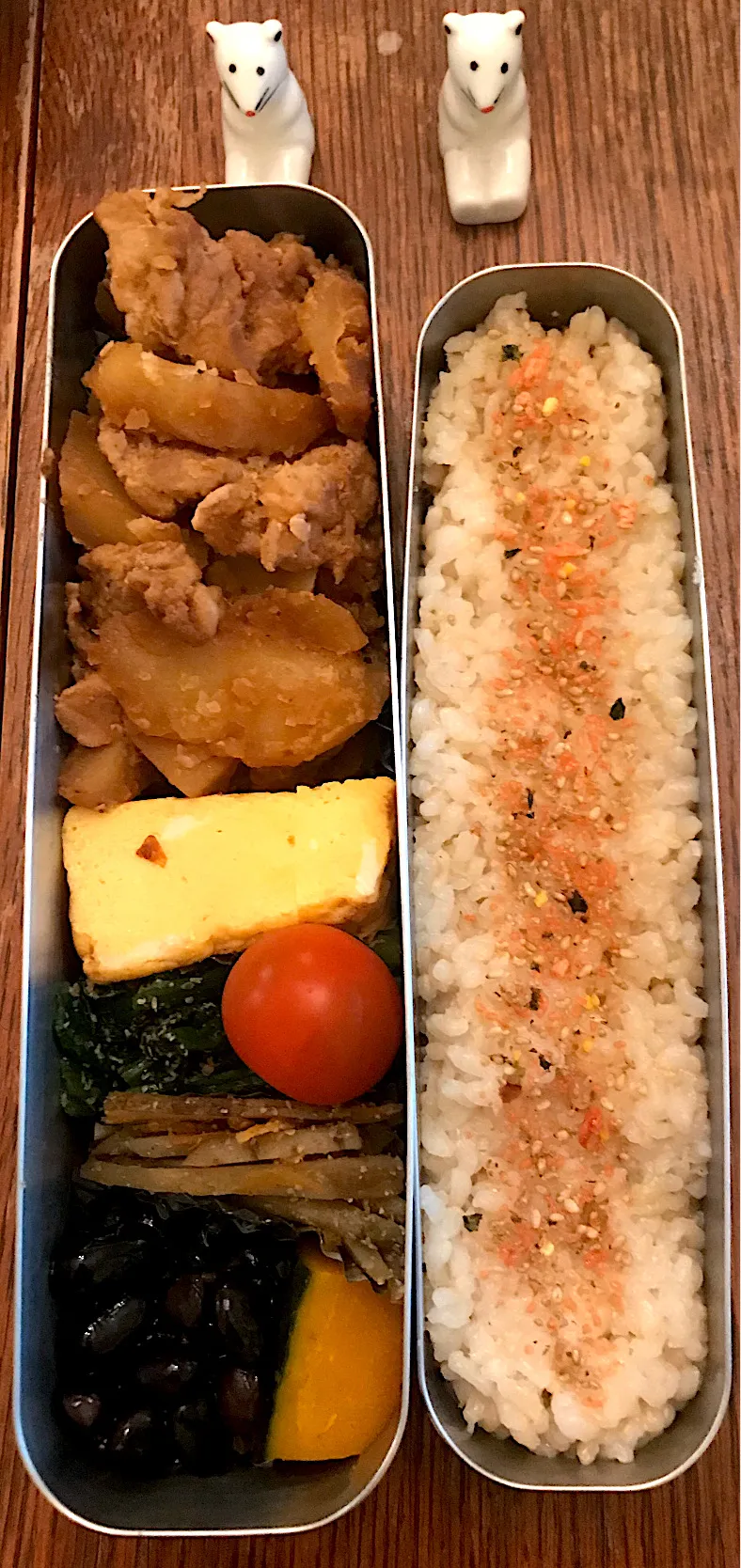 ランチ#豚肉とじゃがいも甘辛炒め #サーモス  #お弁当  #お弁当記録|小松菜さん