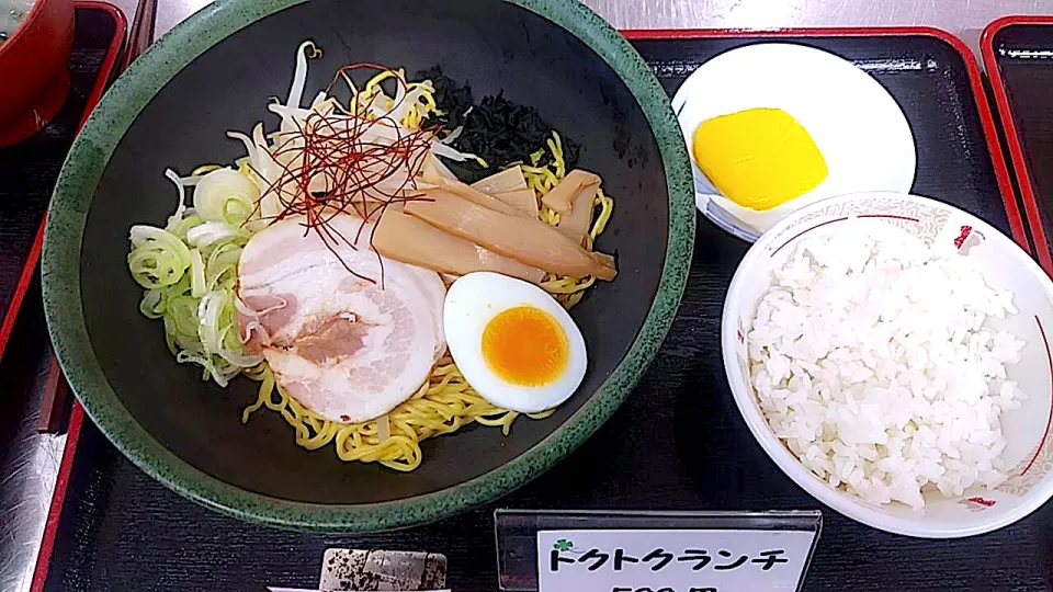 Snapdishの料理写真:海老塩ラーメンライスセット|nyama1さん