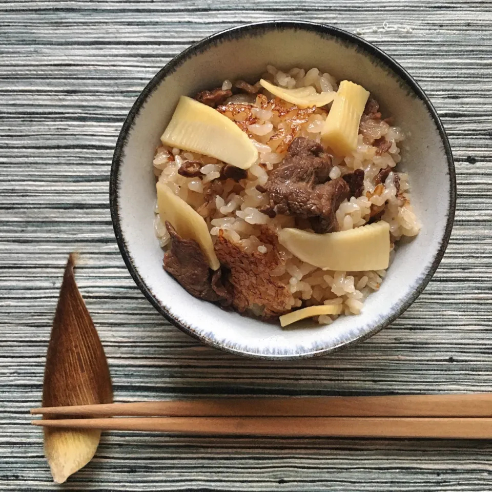 Snapdishの料理写真:たけのこの香味炊き込みご飯|izoomさん