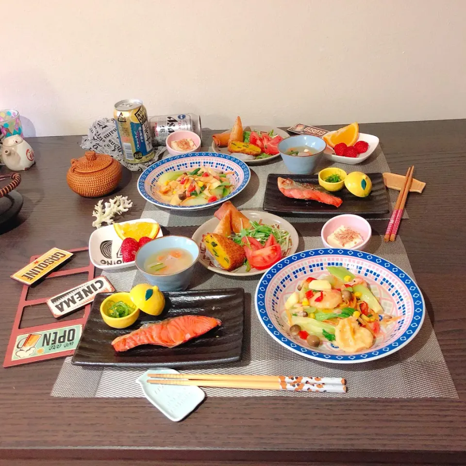 Snapdishの料理写真:おうちごはん/中華炒め定食|ぷらっとさん