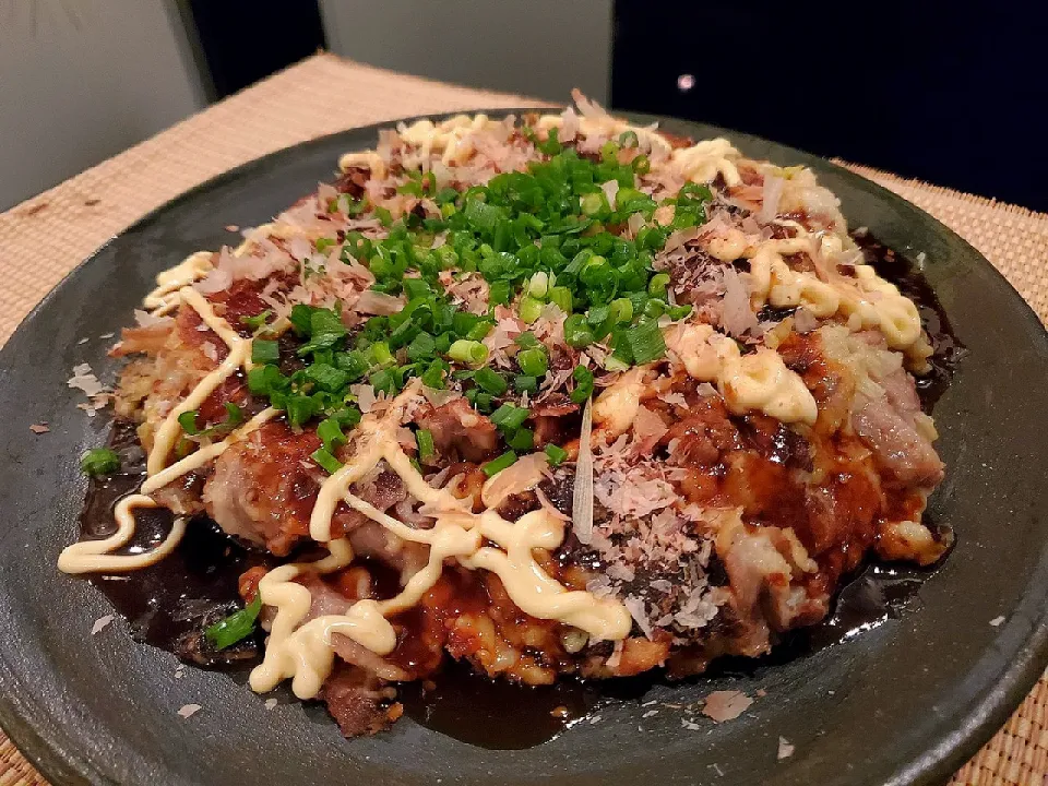 焼き肉風味の、お好み焼き|motohiroさん