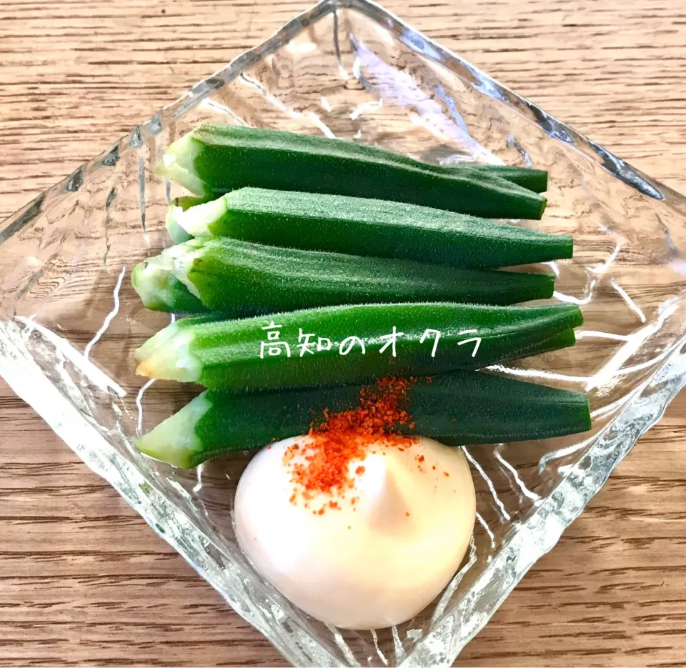 Snapdishの料理写真:オクラの塩茹で|ばくあんしゃさん