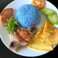 Nasi Lemak using blue pea flowers|lovetoeatさん