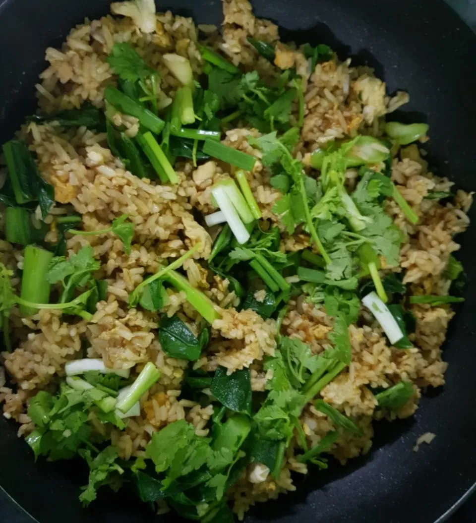 chicken fried rice with kale|patcookingfeverパットさん