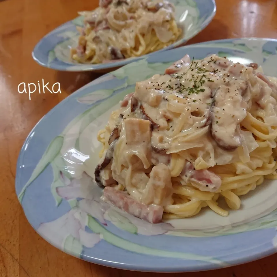 筍入りクリームパスタ|あぴかさん
