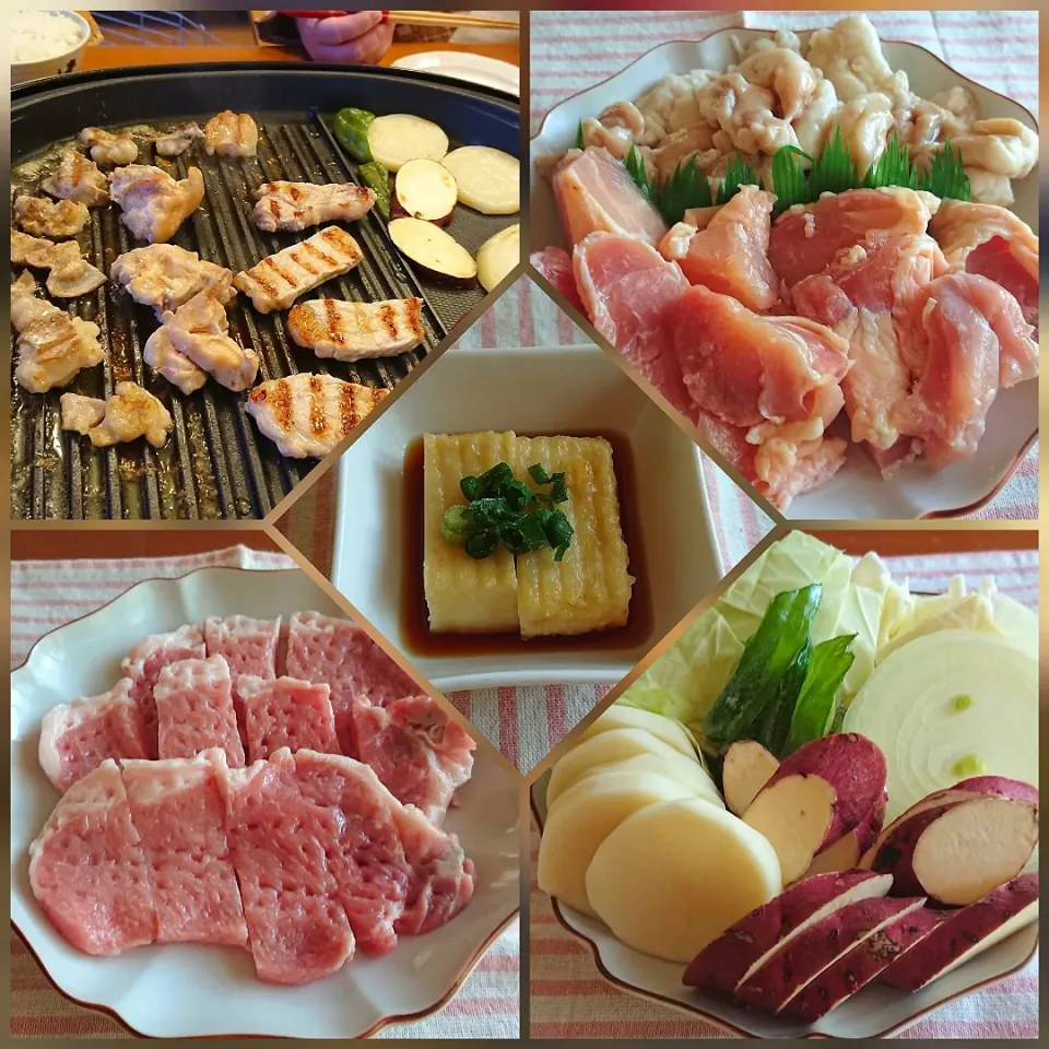 Snapdishの料理写真:☆有り合わせの焼き肉
☆揚げ出し豆腐|chikakoさん