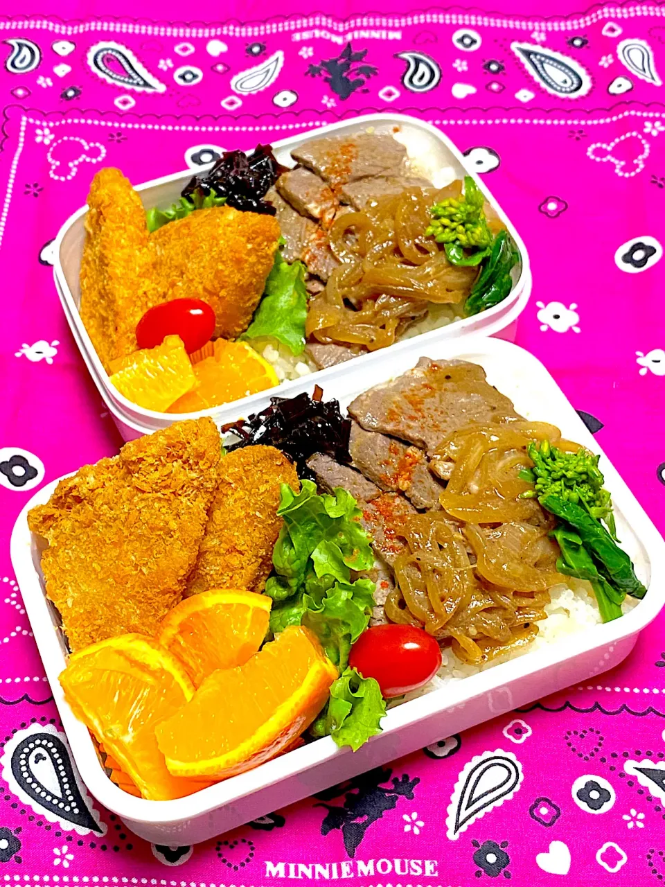 Snapdishの料理写真:息子のお弁当(リク､牛の肉入れて❣️😃)|かあたんさん