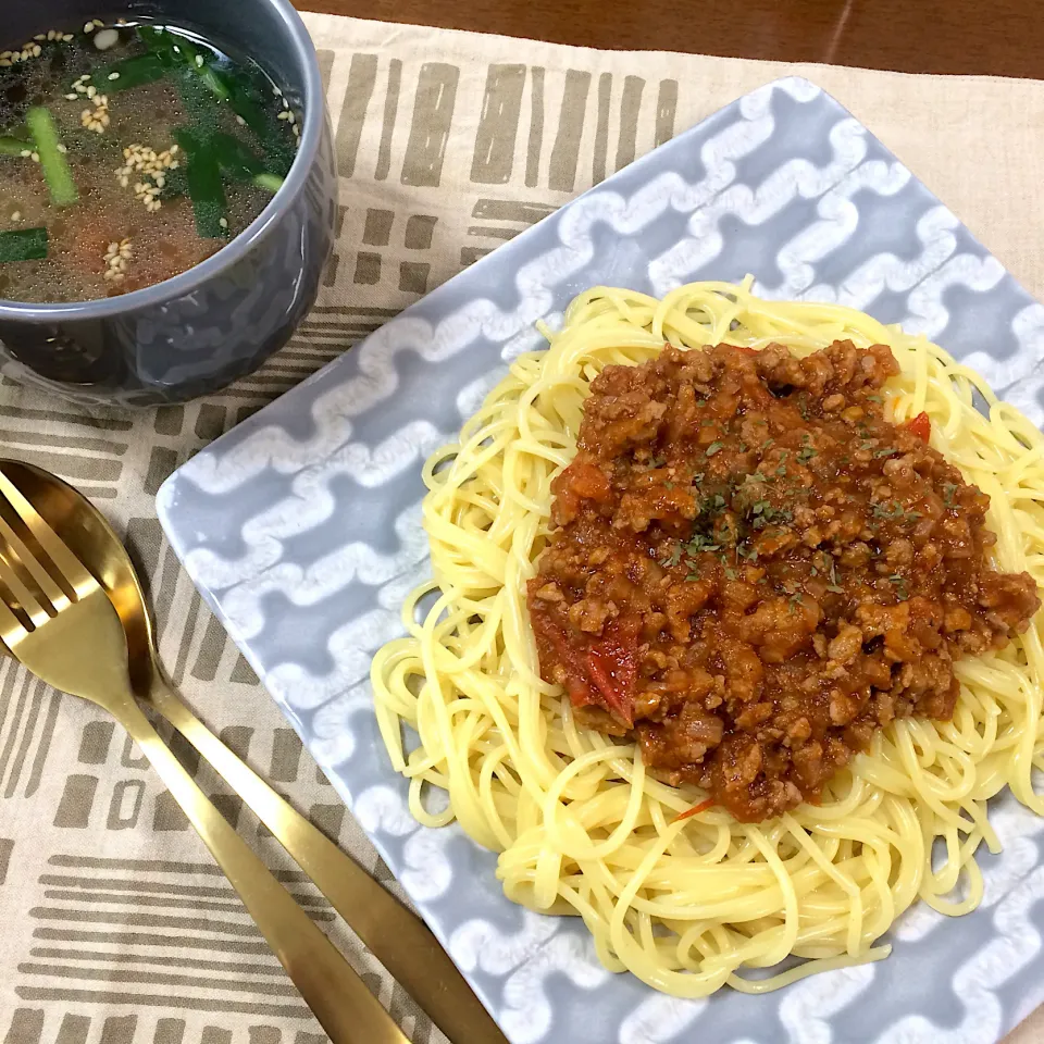 ミートソーススパゲッティ🍝|waiwaiさん