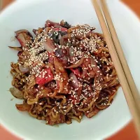 Snapdishの料理写真:Breakfast - Bean Pasted Noodles|Myatさん