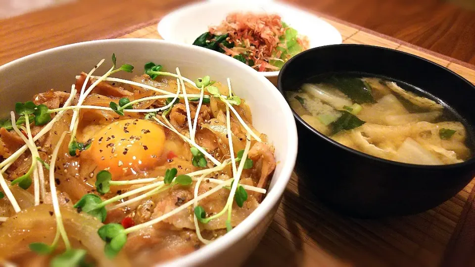 豚丼～
の晩ごはん✨|kaz(*･ω･)さん