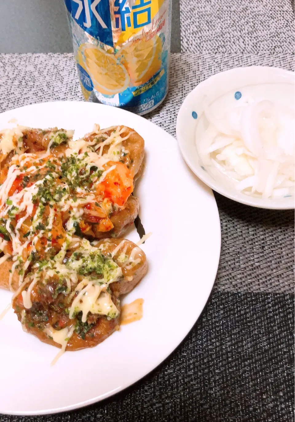 Snapdishの料理写真:🐙たこ焼き🐙キムチ乗せ~|yukiさん