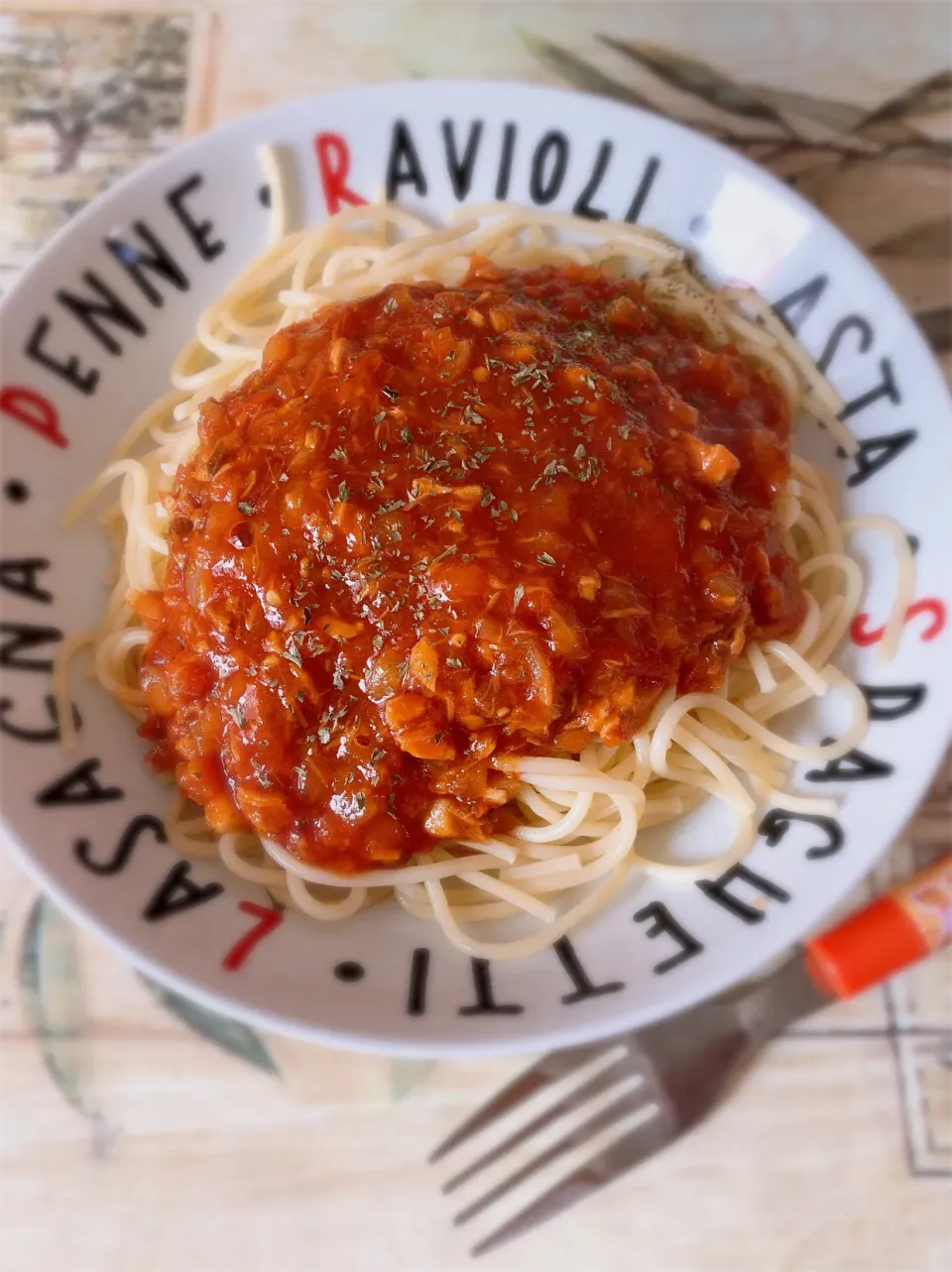 ランチ🍴サバ缶でミートソース|琥珀さん