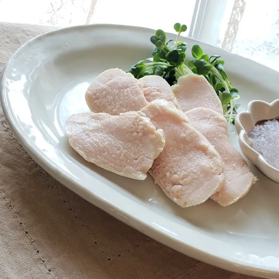 サラダチキン＆姜葱醤入り甜麺醤マヨ|mi_neneco♪さん