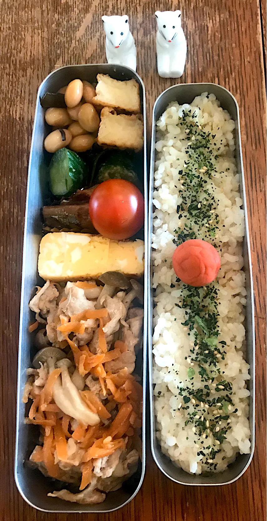 ランチ #サーモス  #お弁当記録  #お弁当  #豚肉としめじのバター醤油炒め|小松菜さん