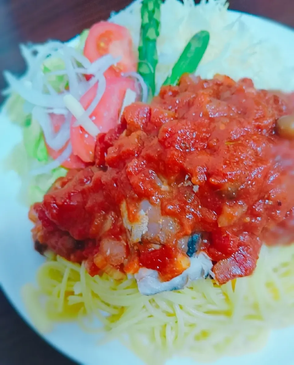 サバ缶トマトソースのスパゲティ～♪♪|砂糖味屋キッチンさん