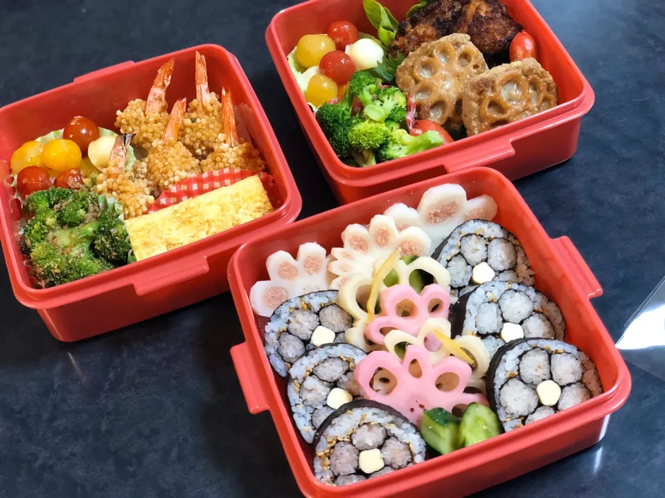 Snapdishの料理写真:上を見ても下を見てもお花見BENTO〜|晴夏☀︎さん