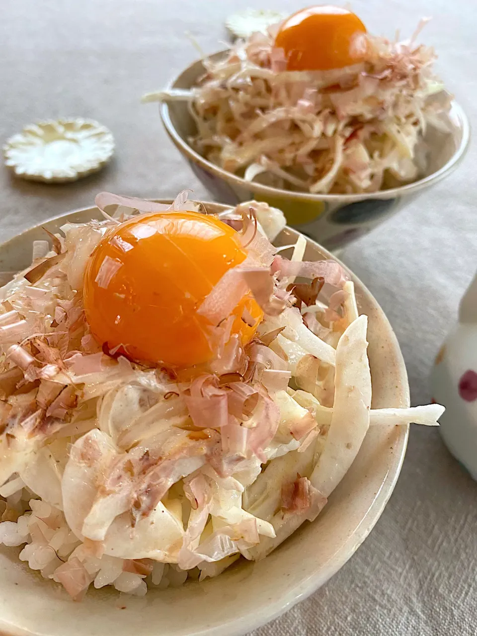 新玉ねぎのおかか丼|らんさん