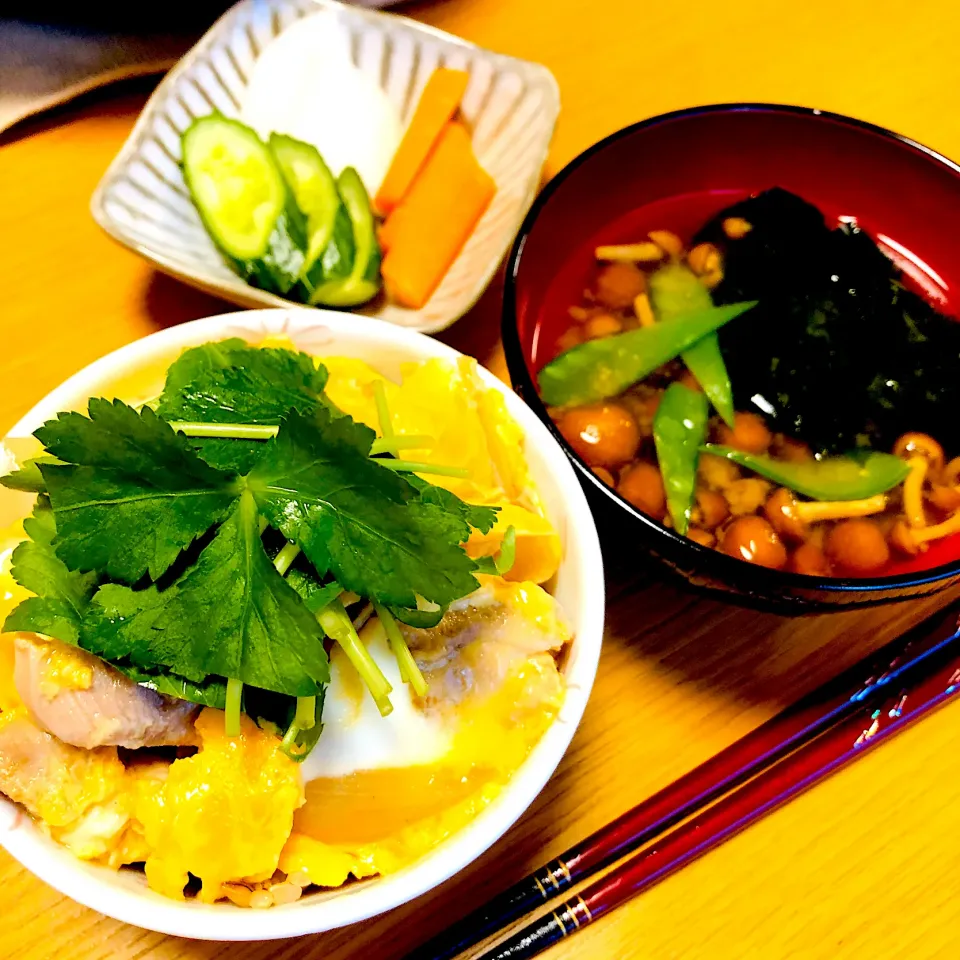 ＊親子丼の朝ごはん|つなもんさん